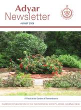 Adyar Newsletter Aug 2008 Cover Image